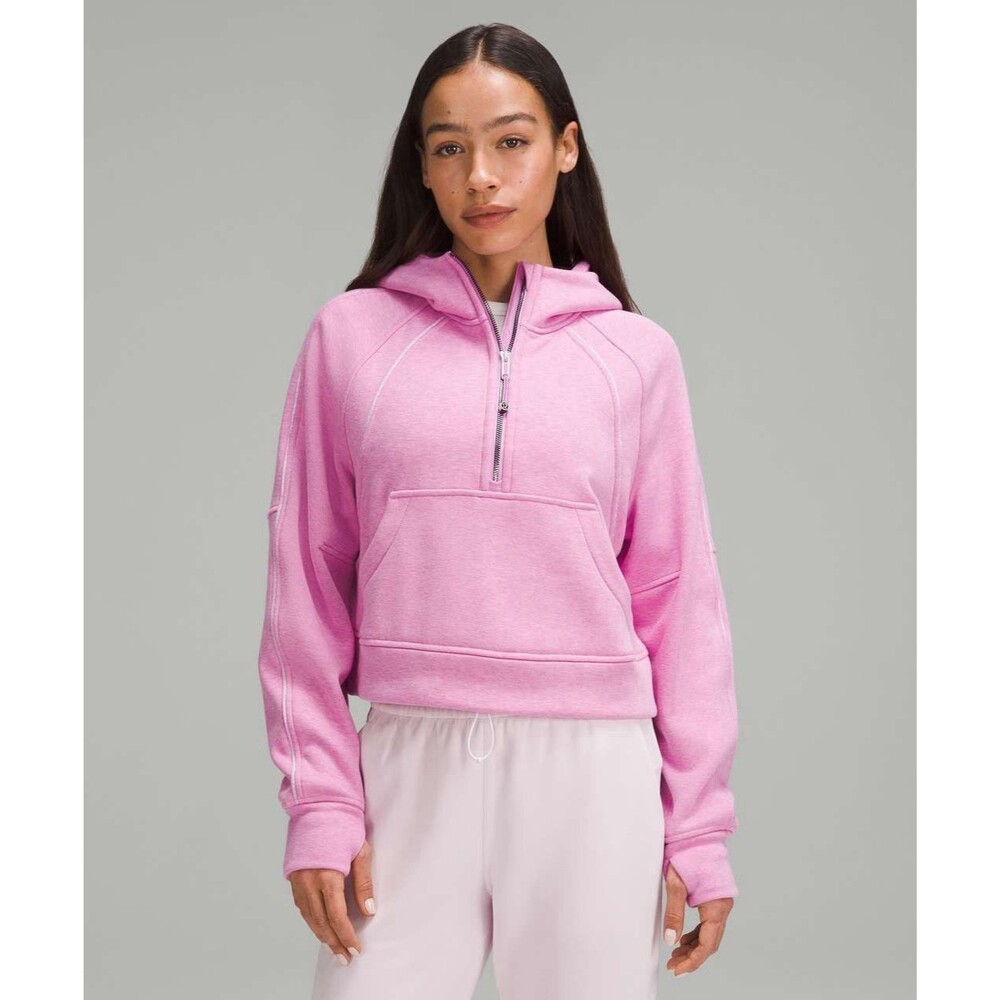 Lululemon Scuba Oversized Half-Zip Hoodie *Plush Heathered Dahlia Mauve Pink M/L